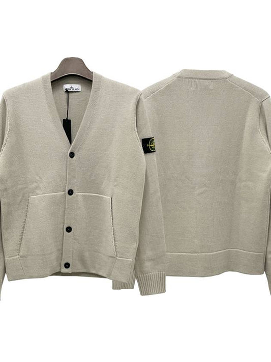 Men's Wappen Patch Button Cardigan Ivory - STONE ISLAND - BALAAN 2