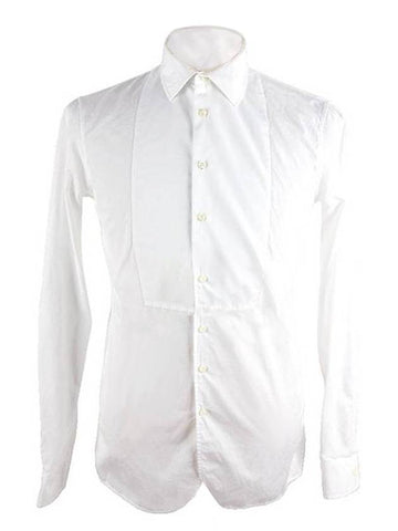 slim fit long sleeve shirt white - DSQUARED2 - BALAAN 1