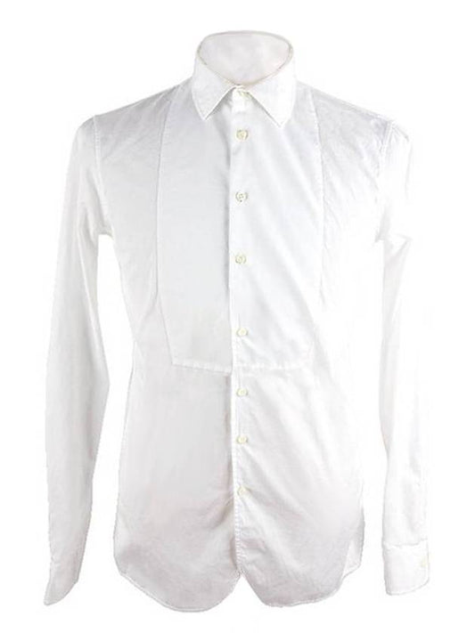 slim fit long sleeve shirt white - DSQUARED2 - BALAAN 1