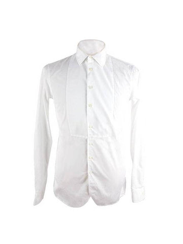 Slim Fit Long Sleeve Shirt White - DSQUARED2 - BALAAN 1