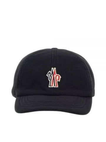 3B00004 89AK8 999 Grenoble Logo Patch Cap Hat - MONCLER - BALAAN 1