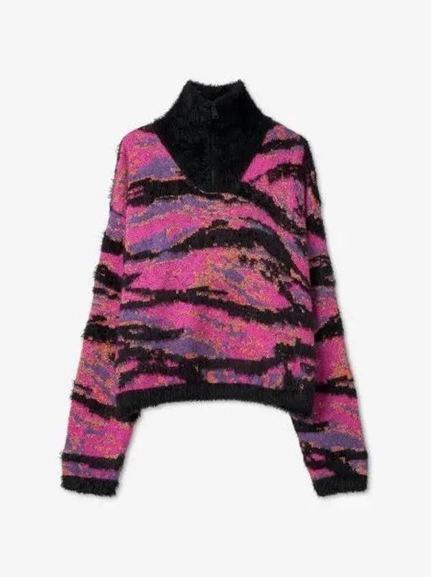 Jacquard Tiger Knit Pink Rave Camo 06N017PINKRAVECAMO - ERL - BALAAN 1