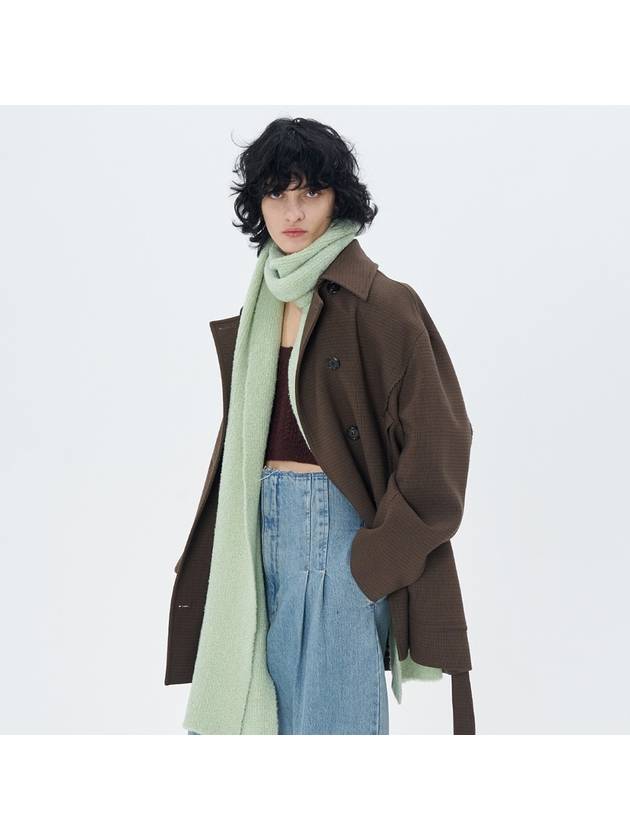 Belted Oversized Half Coat Khaki - ETCH - BALAAN 1