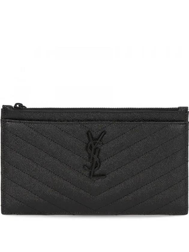 Monogram Quilted Clutch Bag Black - SAINT LAURENT - BALAAN 2