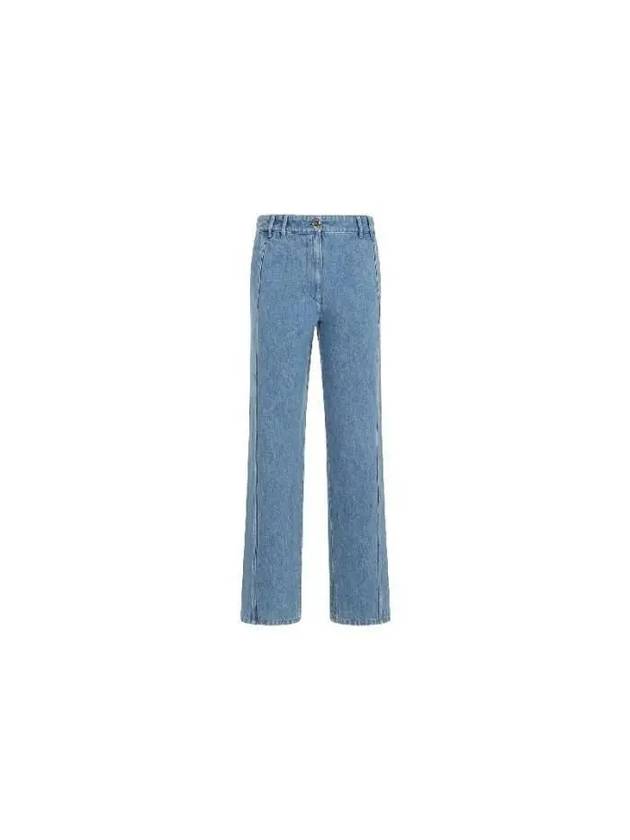 Denim Straight Pants TR0320008630B 0008 ICE BLUE 630B - PATOU - BALAAN 2