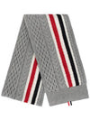 Three Stripe Cable Muffler Grey - THOM BROWNE - BALAAN 2