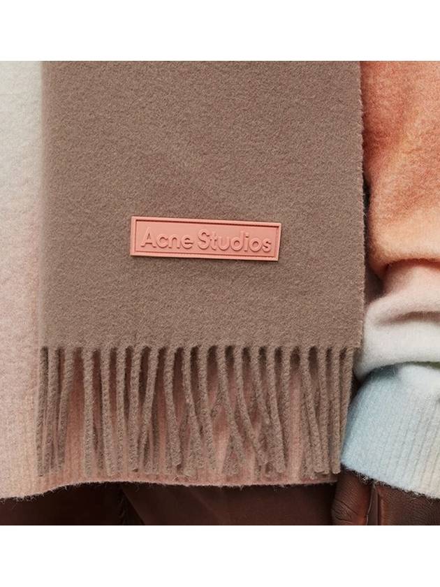 Wool Fringe Muffler Narrow Warm Beige - ACNE STUDIOS - BALAAN 5