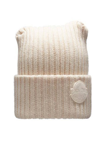 Wool Beanie White - MONCLER - BALAAN 1