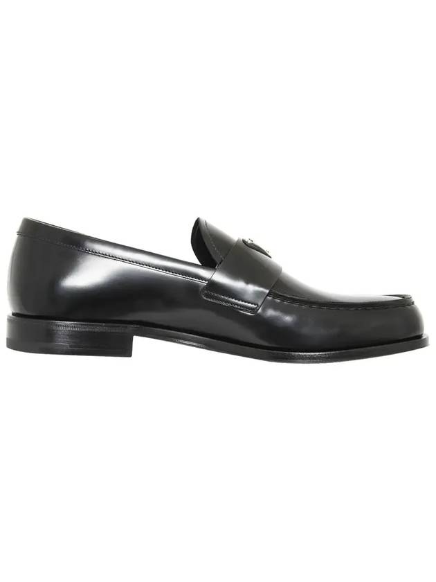 Brushed Leather Loafers Black - PRADA - BALAAN 3