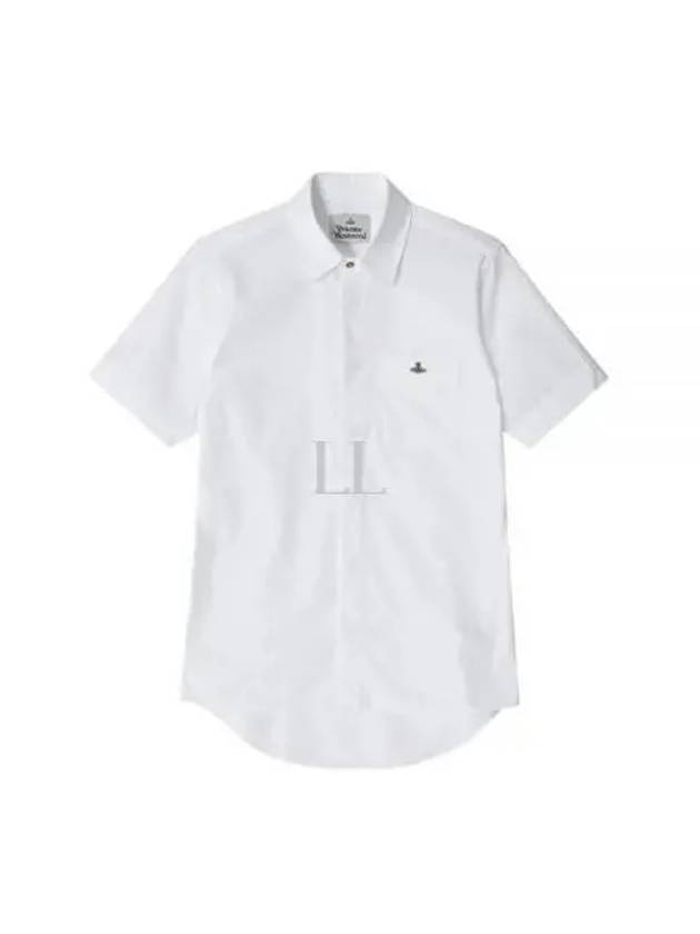 Men's Logo Classic Short Sleeve Shirt White - VIVIENNE WESTWOOD - BALAAN 2