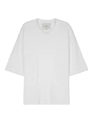 Branded Easy Fit Short Sleeve T Shirt Optic White Tee - STUDIO NICHOLSON - BALAAN 1