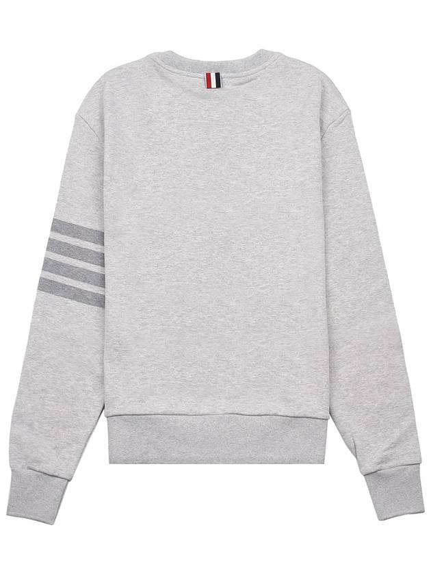 Classic Loopback Terry Tonal 4-Bar Relaxed Fit Crewneck Sweatshirt Pale Grey - THOM BROWNE - BALAAN 3