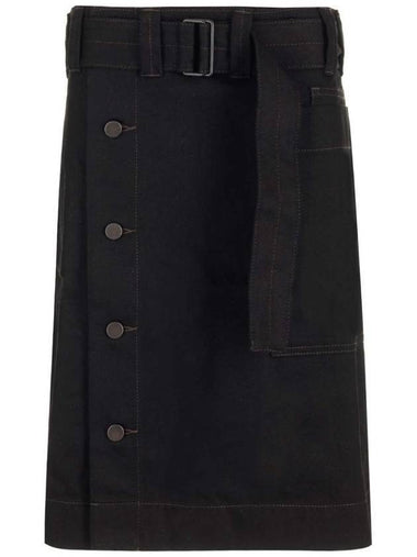 Belted Apron H-Line Skirt Black - LEMAIRE - BALAAN 1