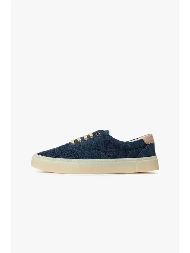 Men s Suede Patch Velor Sneakers Melange Indigo - BRUNELLO CUCINELLI - BALAAN 1