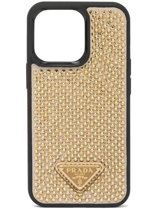 iPhone 13 Pro Phone Case Gold - PRADA - BALAAN 1