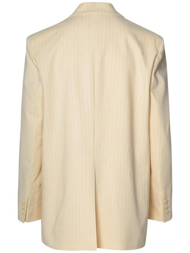 The Andamane 'Guia' Ivory Virgin Wool Blend Blazer - ANDAMANE - BALAAN 3