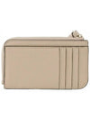 Alphabet Half Zipper Leather Card Wallet Beige - CHLOE - BALAAN 4