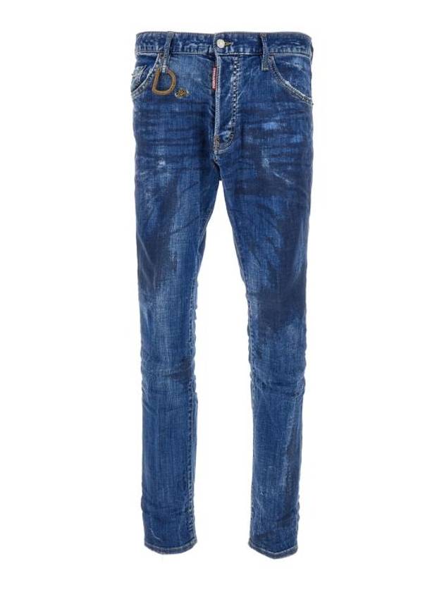 Denim Straight Pants S71LB1398S30342470 Blu - DSQUARED2 - BALAAN 1