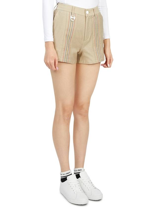 Women's Triple Rain Jersey Shorts Beige - HORN GARMENT - BALAAN 4