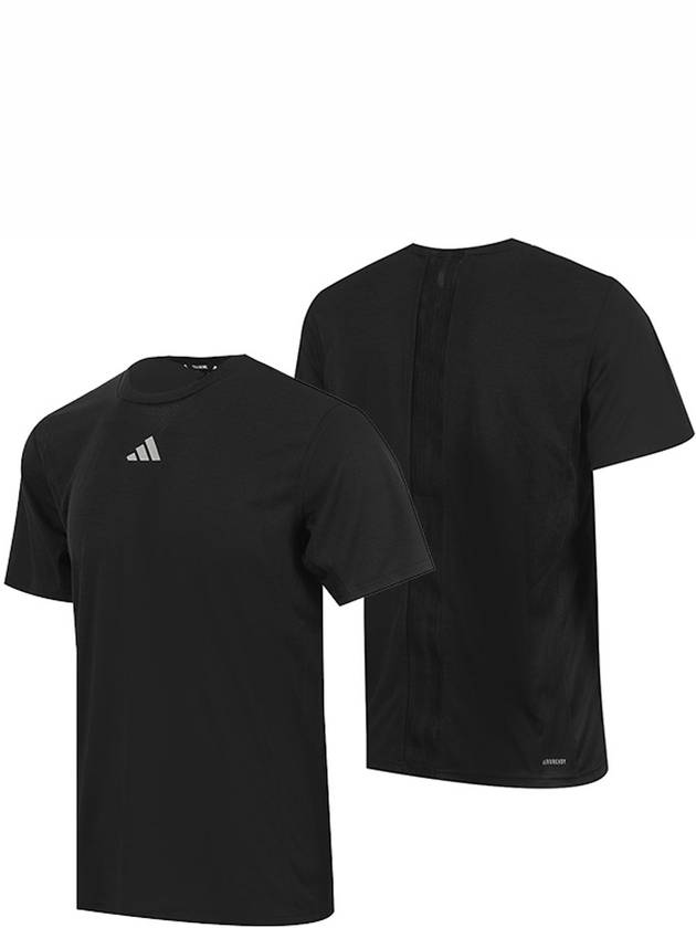 HIIt 3 Stripe Workout Long Sleeve T-Shirt Black - ADIDAS - BALAAN 1