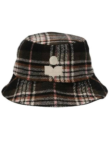 Haleyh Wool Blend Check Bucket Hat Green - ISABEL MARANT - BALAAN 1