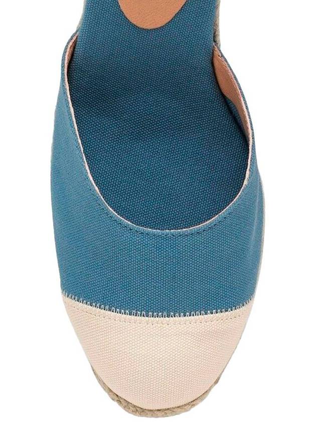 Blue Espardille Carina Sandals With Wedge Heel In Cotton Woman - CASTANER - BALAAN 4