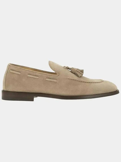 Tassel Detail Suede Loafers Beige - BRUNELLO CUCINELLI - BALAAN 2