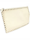 RW2P0269VSHI16 Ivory Stampa Alce Calfskin Gold Rockstud Pouch Clutch - VALENTINO - BALAAN 2