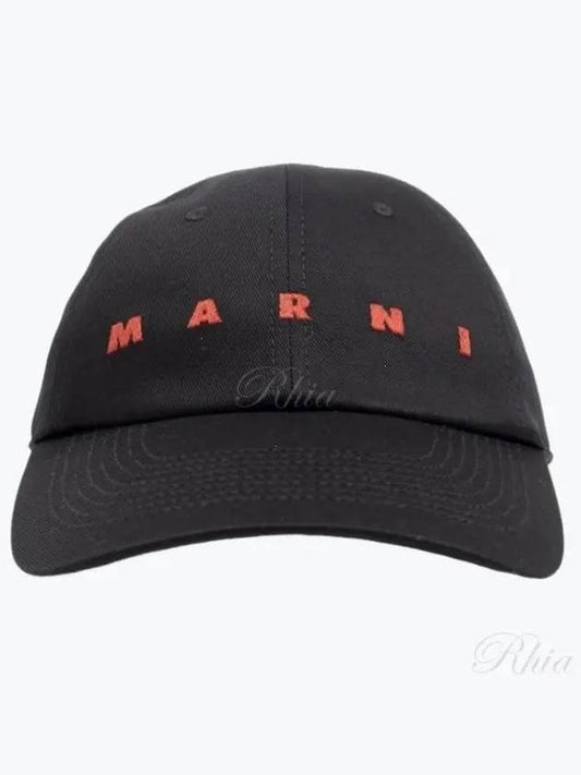 Embroidered Logo Ball Cap Black - MARNI - BALAAN 2