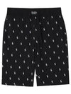 All Over Pony Pajama Shorts Black - POLO RALPH LAUREN - BALAAN 6