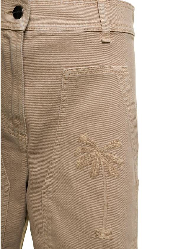 23 fw GD Bull Cargo Pants WITH Embroid Palm Tree PWCF008E23FAB001 6161 B0230432289 - PALM ANGELS - BALAAN 4