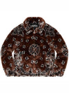 Bandana Faux Fur Bomber Jacket Brown - SUPREME - BALAAN 1