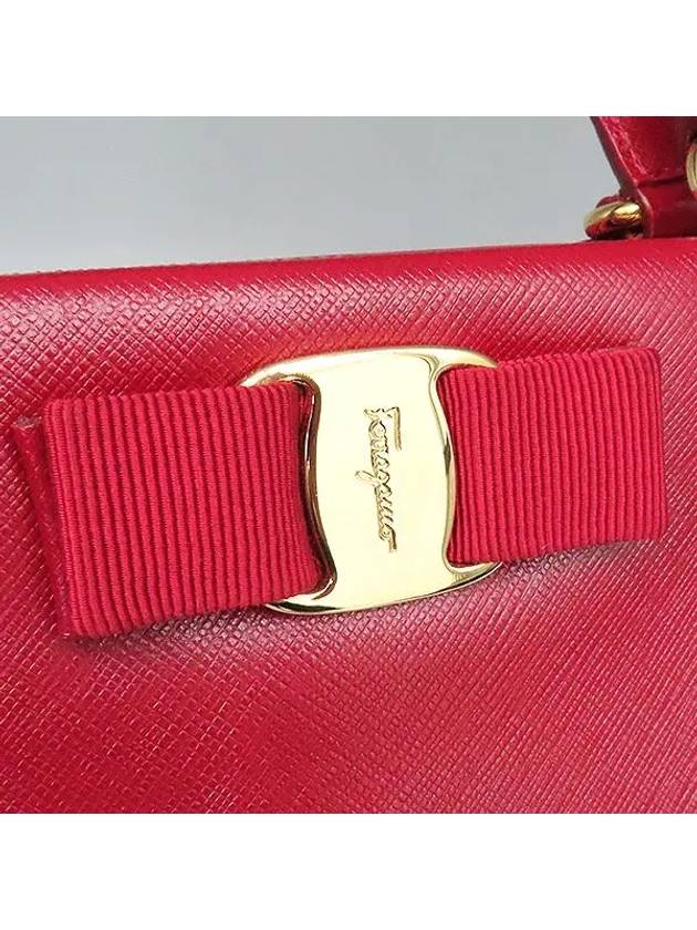 Ferragamo 21 E298 Red Gancini Gold Logo Tracy Tote Bag Shoulder Strap 2WAY - SALVATORE FERRAGAMO - BALAAN 6