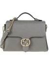 GG Interlocking Chain Small Top Handle Shoulder Bag Grey - GUCCI - BALAAN 2