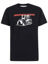 Men's Bulldozer Logo Short Sleeve T-Shirt Black - OFF WHITE - BALAAN 2