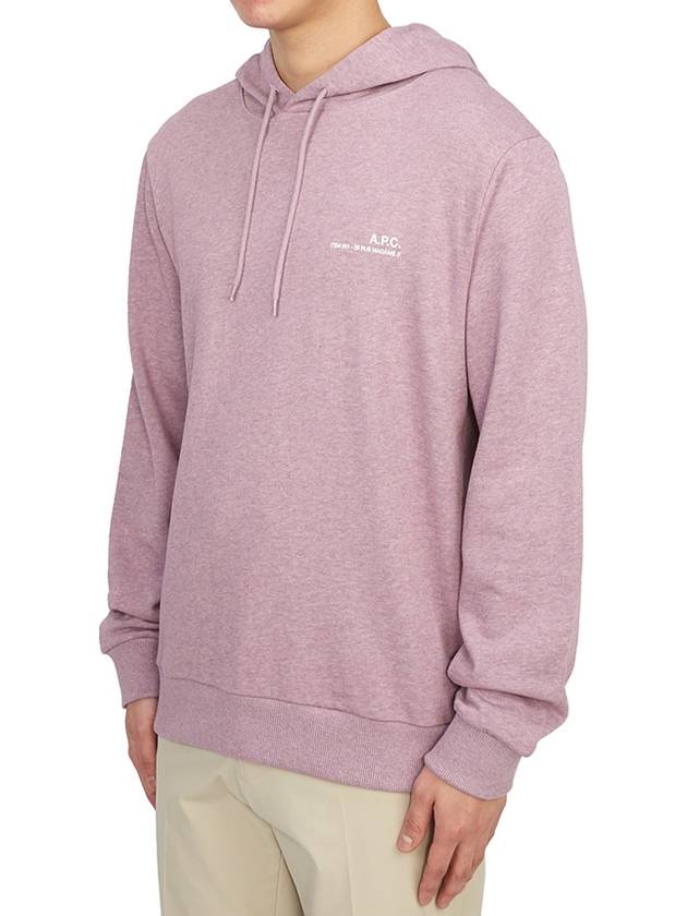 Logo Print Drawstring Hoodie Purple - A.P.C. - BALAAN 3