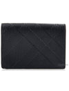 Check Pattern Leather Card Wallet Black - BURBERRY - BALAAN 4