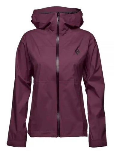 BLACK DIAMOND Stormline Stretch Rain Shell WOMENS Blackberry NAWAPM697 - BLACKBROWN - BALAAN 1