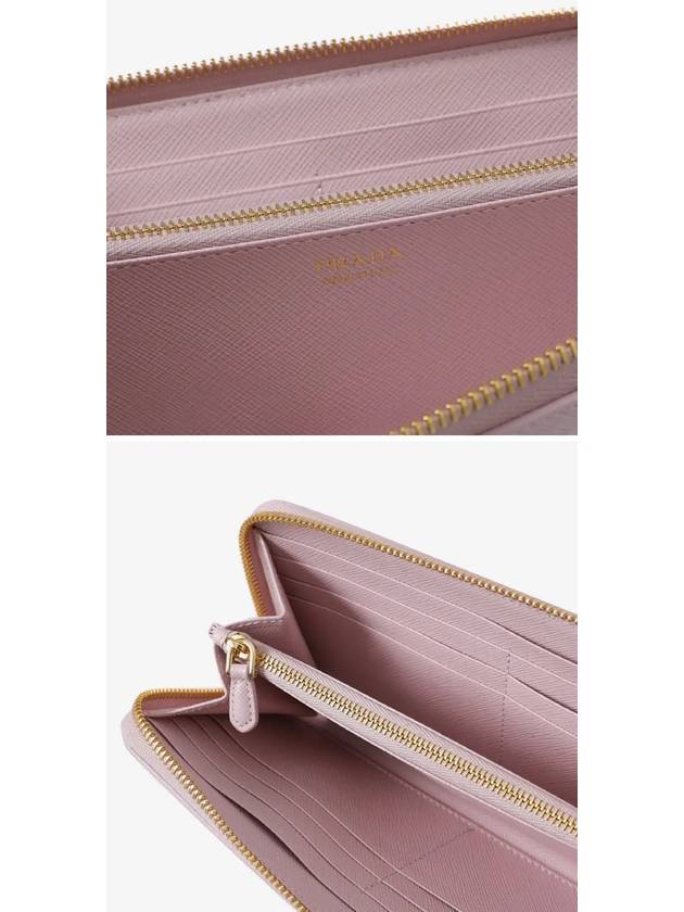 Large Saffiano Leather Alabaster Long Wallet  Pink - PRADA - BALAAN 4