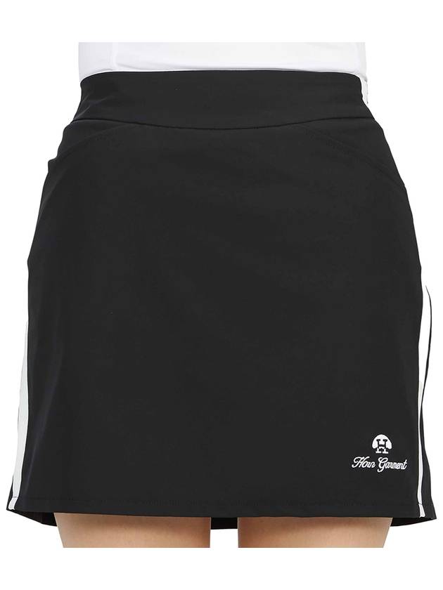 Women's Golf Moment Pleated Skirt Black - HORN GARMENT - BALAAN 7