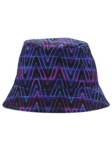 Reversible Neon Bucket Hat Black - VALENTINO - BALAAN 1