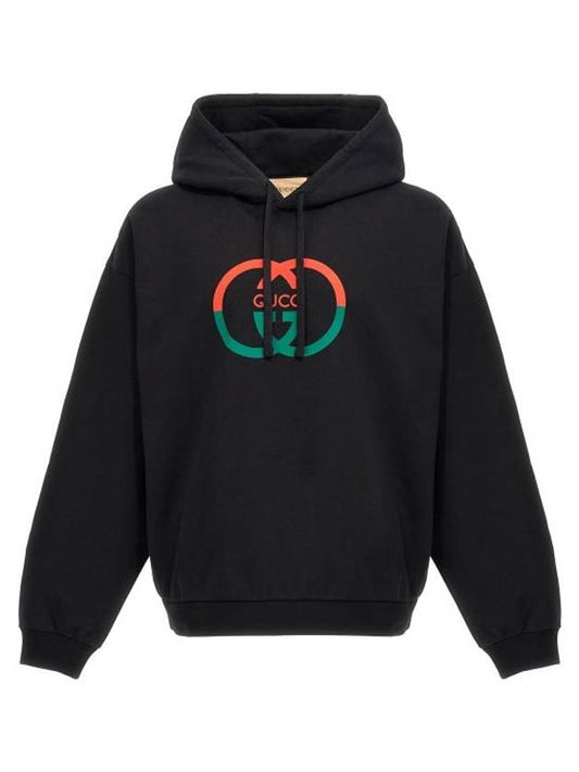 Cotton Jersey Printed Hoodie Sweatshirt Black - GUCCI - BALAAN 1