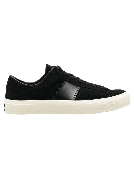 Suede Low Top Sneakers Black - TOM FORD - BALAAN 1