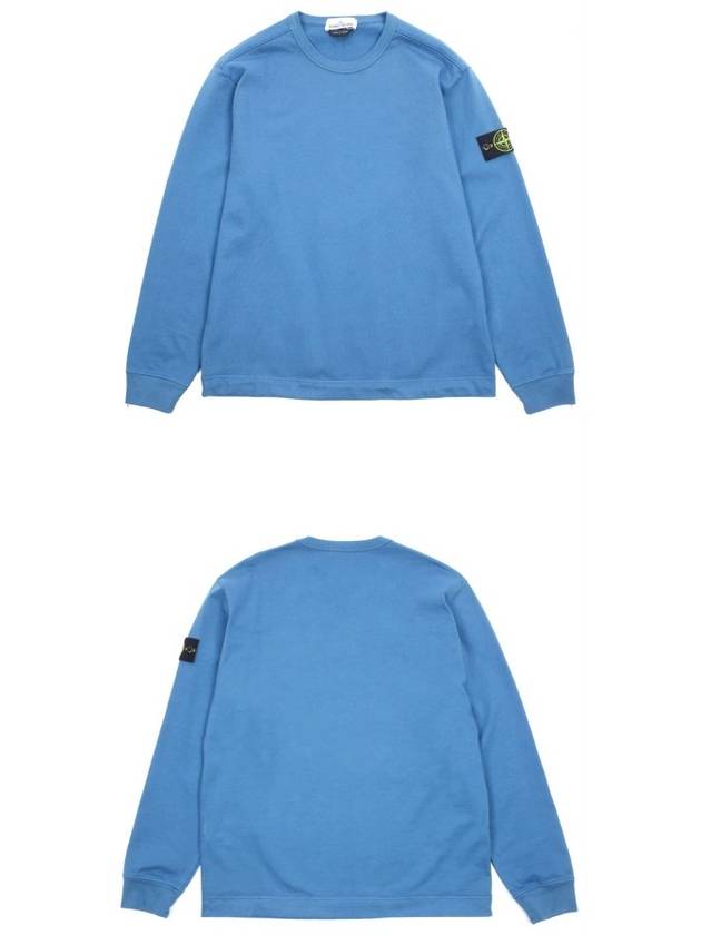 Wappen Patch Crewneck Sweatshirt Blue - STONE ISLAND - BALAAN 5