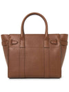 Small Classic Grain Zipped Bayswater Tote Bag Oak - MULBERRY - BALAAN 5