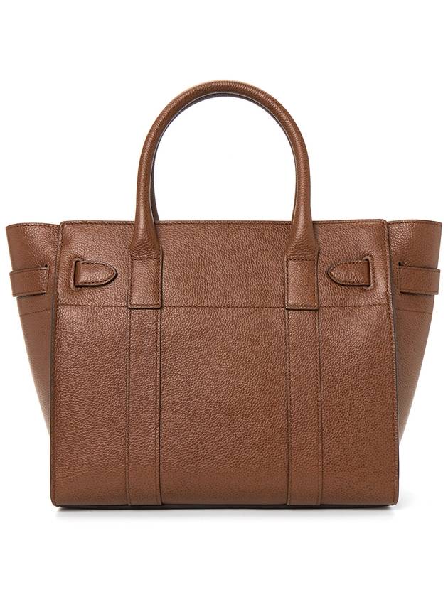 Small Classic Grain Zipped Bayswater Tote Bag Oak - MULBERRY - BALAAN 5