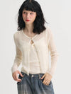 Praha Bustier Sleeveless Cardigan Set Cream - SORRY TOO MUCH LOVE - BALAAN 1