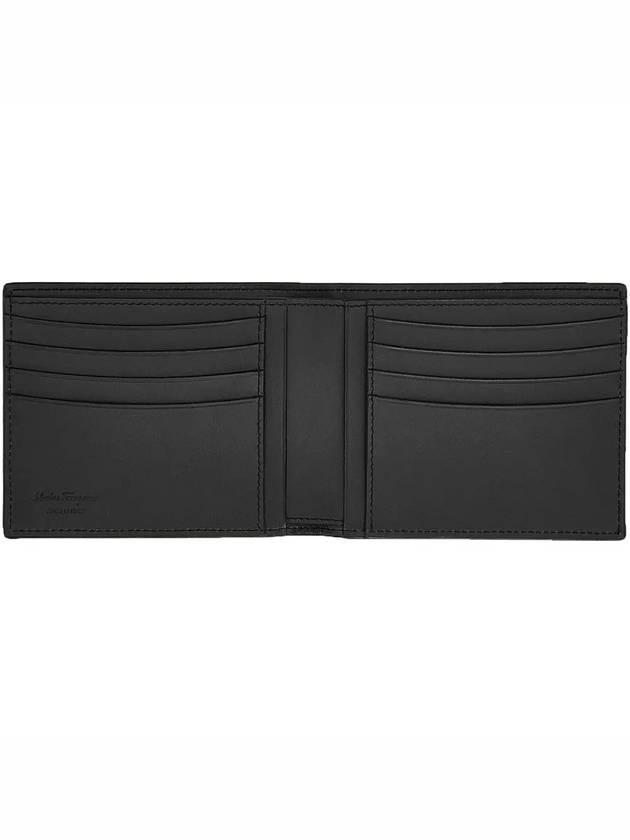 Gancini Logo Half Wallet Black - SALVATORE FERRAGAMO - BALAAN 5