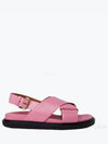 Fussbett Leather Sandals Pink - MARNI - BALAAN 2