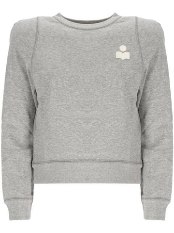 PrissaLogo Print Sweatshirt Grey - ISABEL MARANT - BALAAN 1